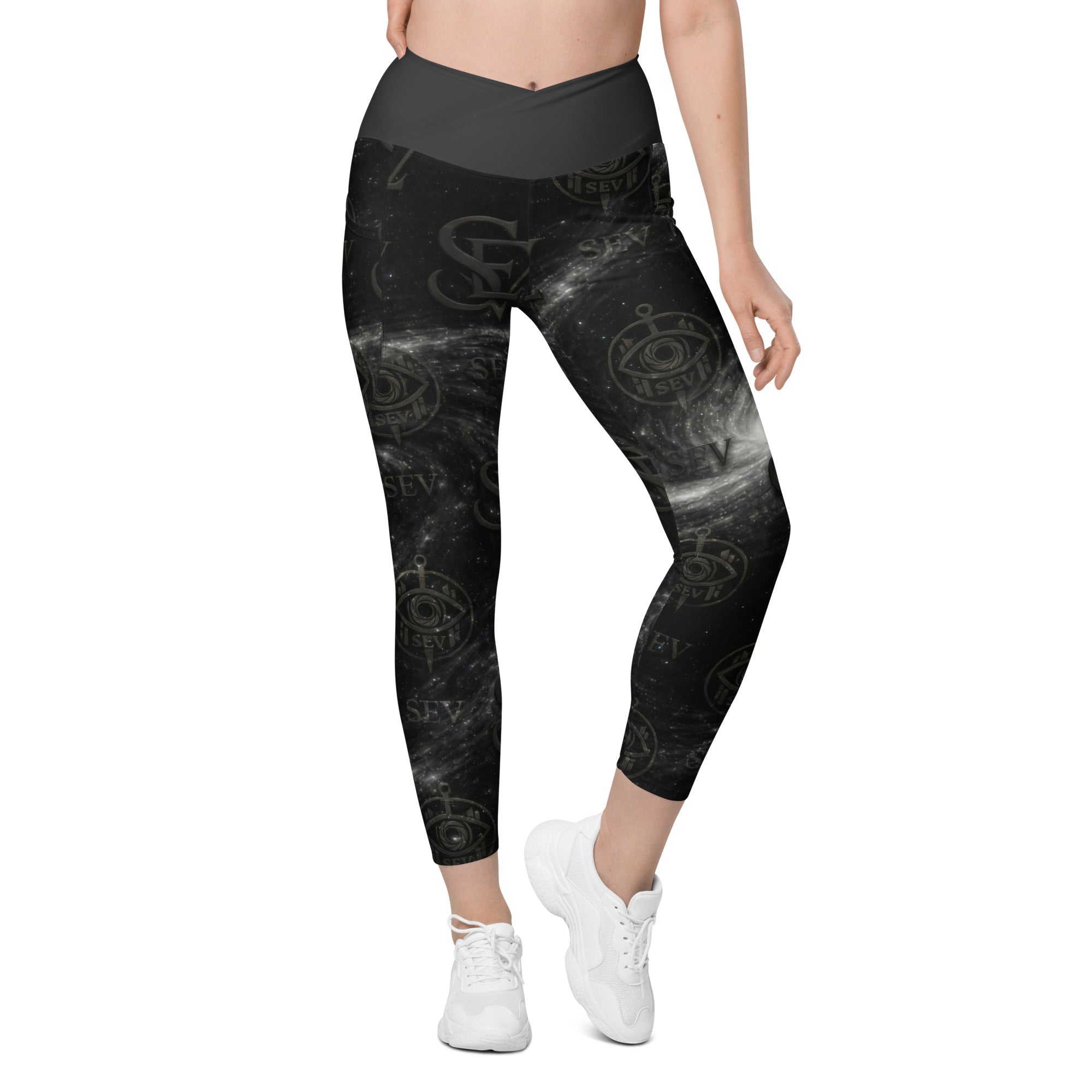 CARBON SMOKE LEGGINGS WITH POCKETS — ECLIPSE RELIEF VEIL — alternate view 5 of 7