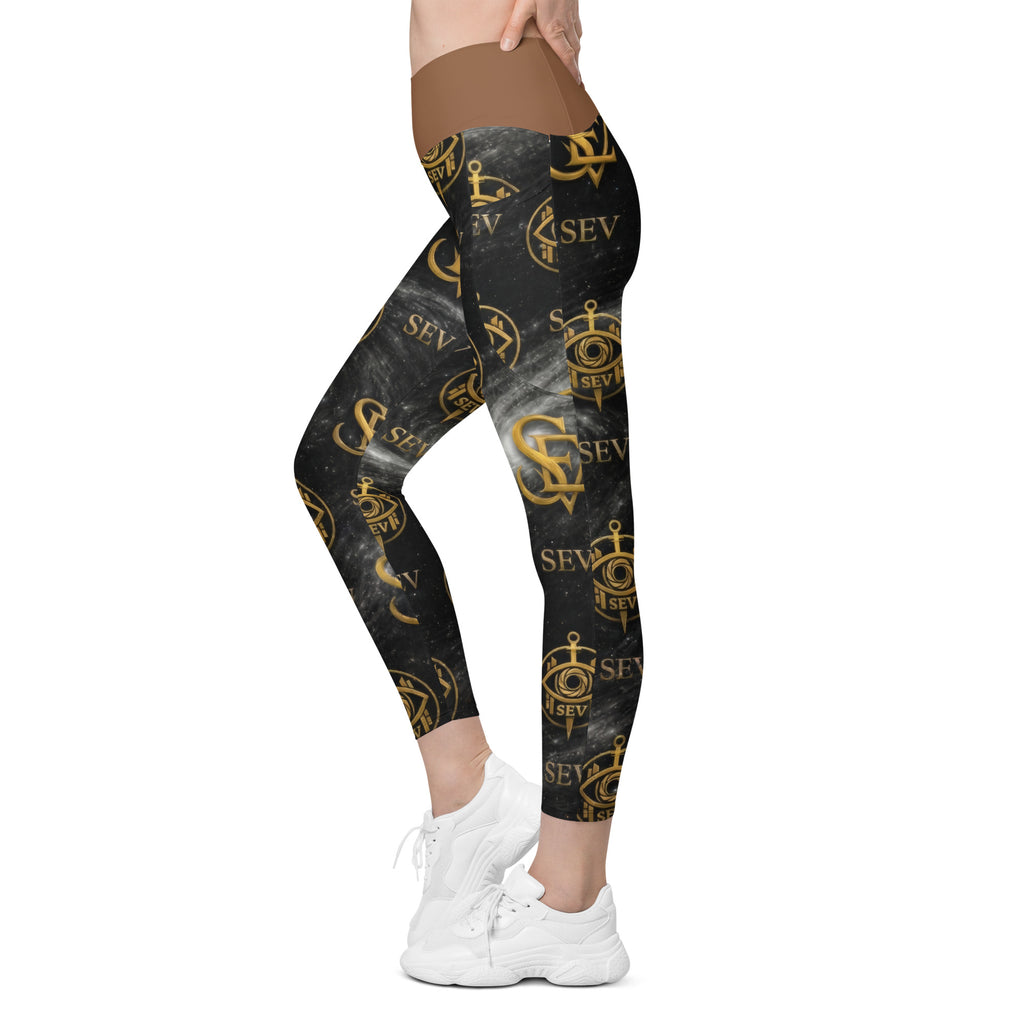 JASPER BROWN LEGGINGS WITH POCKETS — CELESTIAL AURUM VEIL — alternate view 6 of 7
