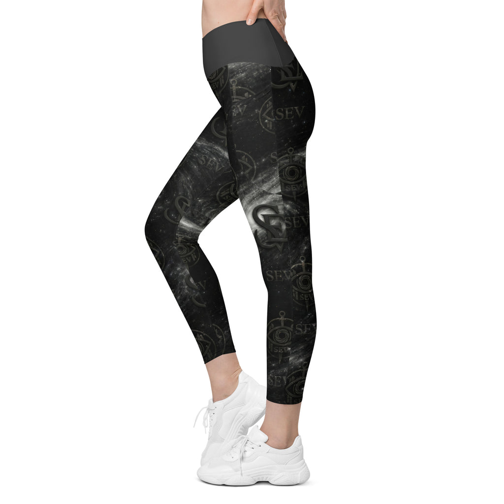 CARBON SMOKE LEGGINGS WITH POCKETS — ECLIPSE RELIEF VEIL — alternate view 6 of 7