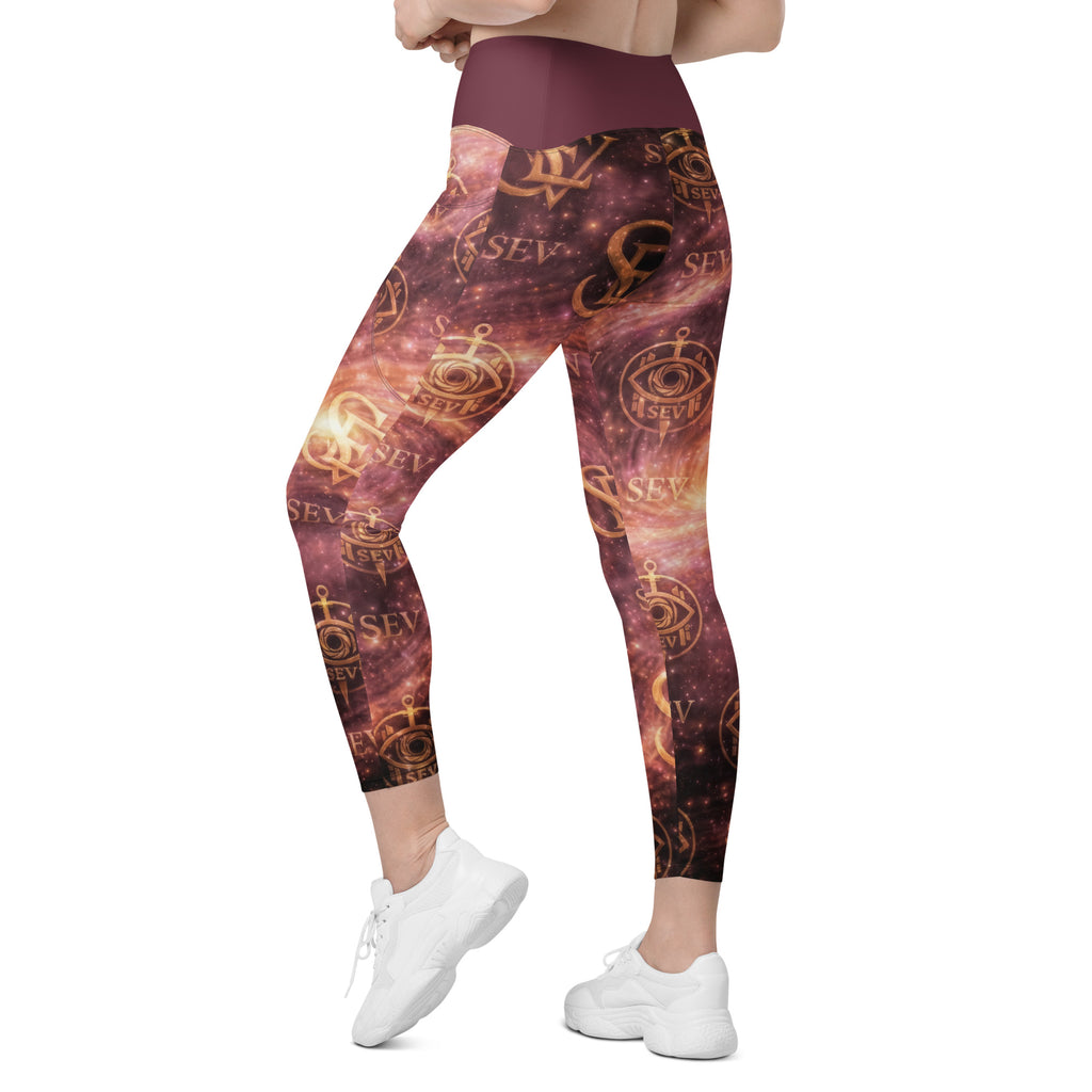 ROSE AURORA LEGGINGS WITH POCKETS — BLUSH NEBULA VEIL — alternate view 7 of 7