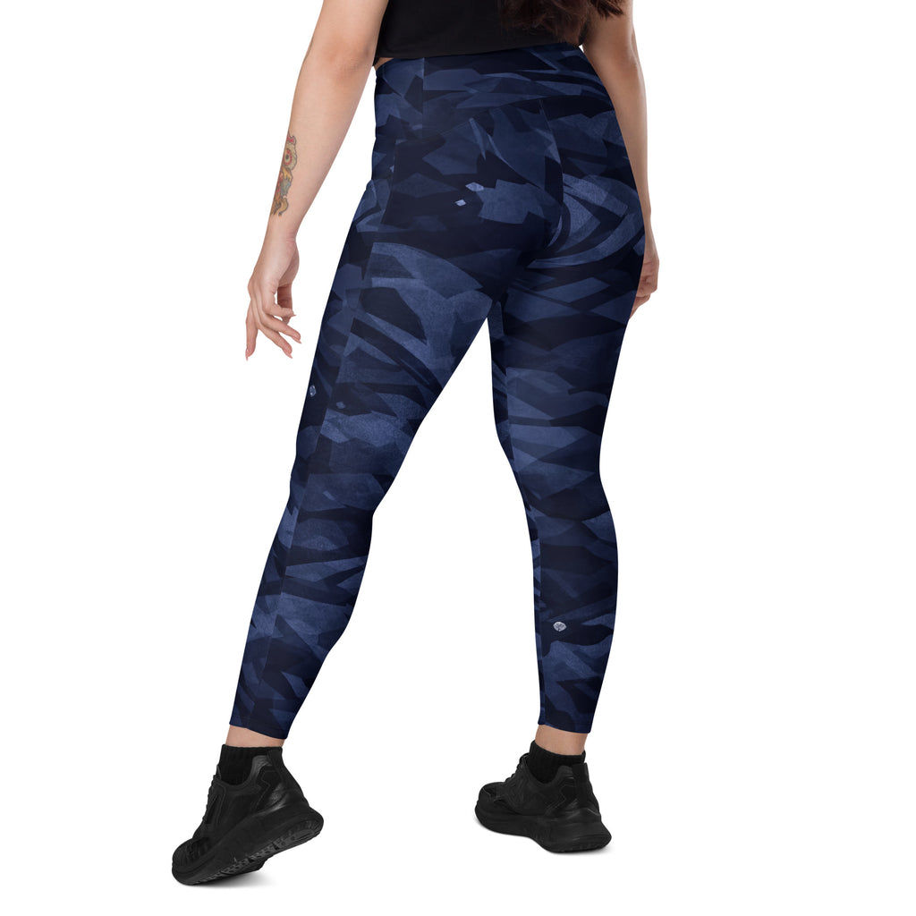 MIDNIGHT NAVY LEGGINGS WITH POCKETS — SIGNATURE CAMOUFLAGE — alternate view 5 of 6