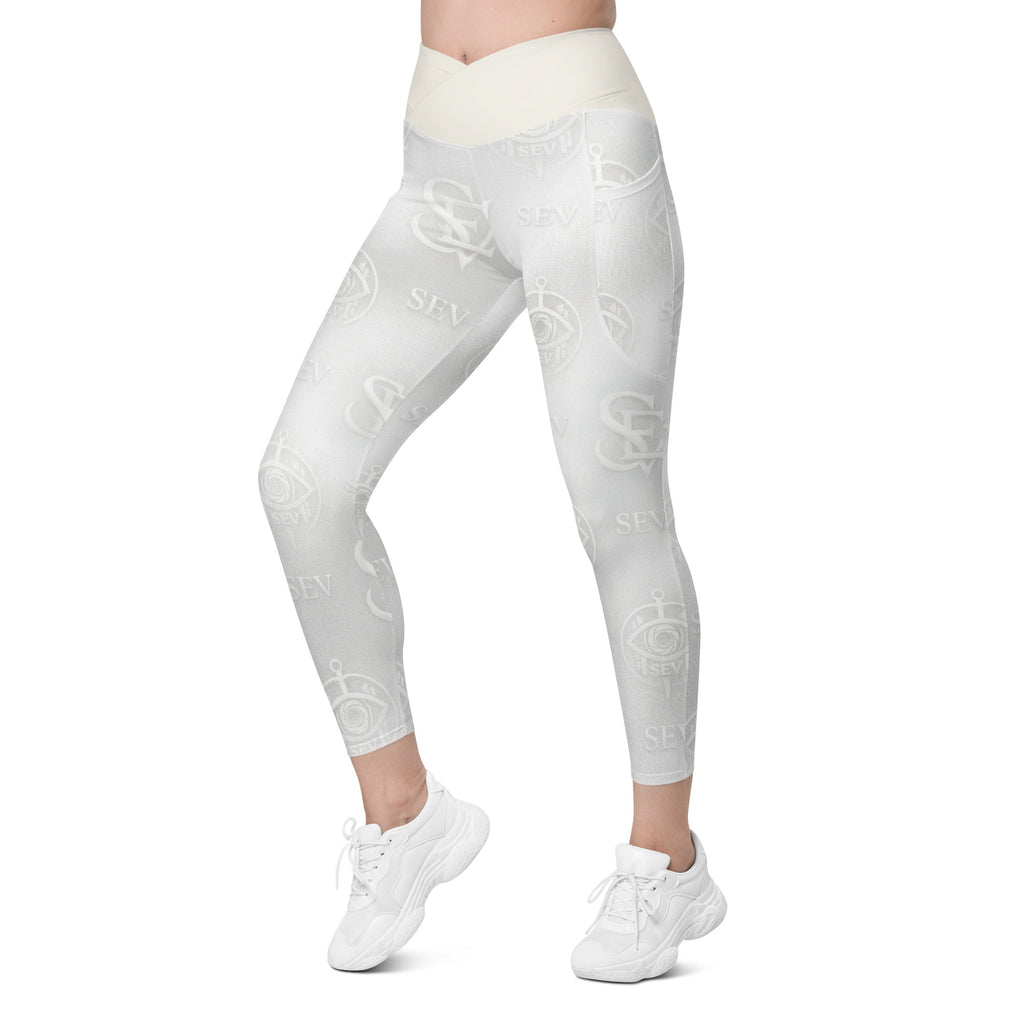 IMPERIAL IVORY LEGGINGS WITH POCKETS — SILENT MONOGRAM VEIL — alternate view 1 of 7