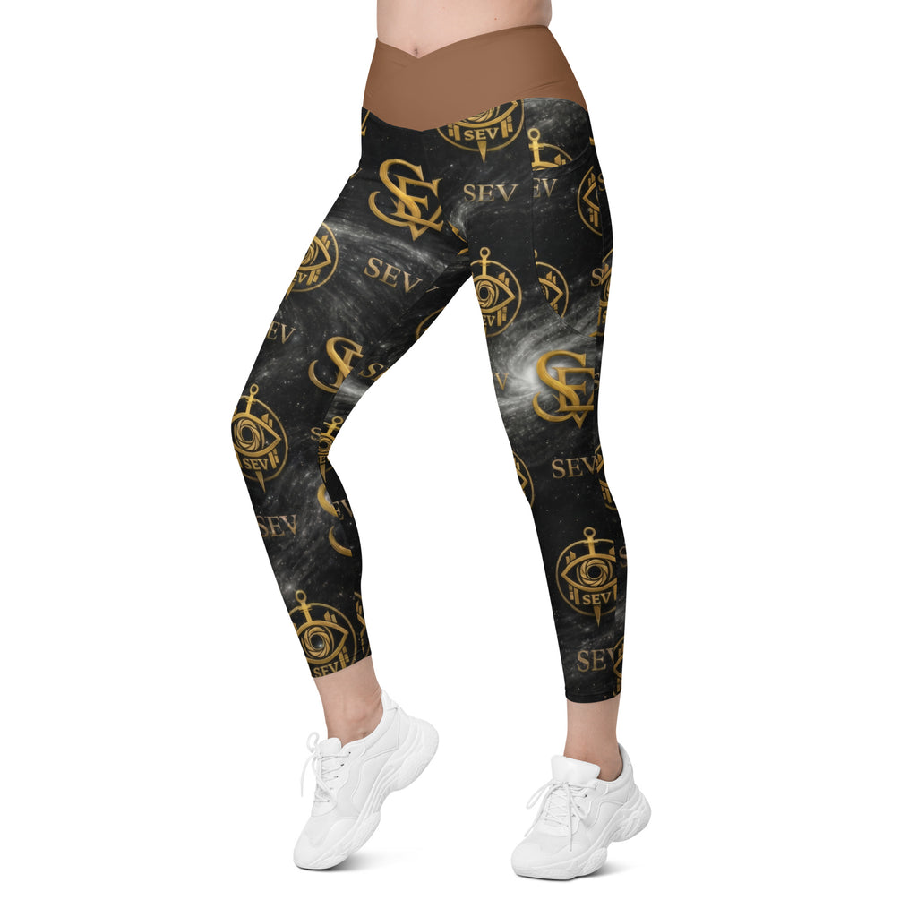 JASPER BROWN LEGGINGS WITH POCKETS — CELESTIAL AURUM VEIL — alternate view 1 of 7