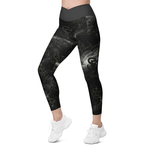 CARBON SMOKE LEGGINGS WITH POCKETS — ECLIPSE RELIEF VEIL — alternate view 1 of 7