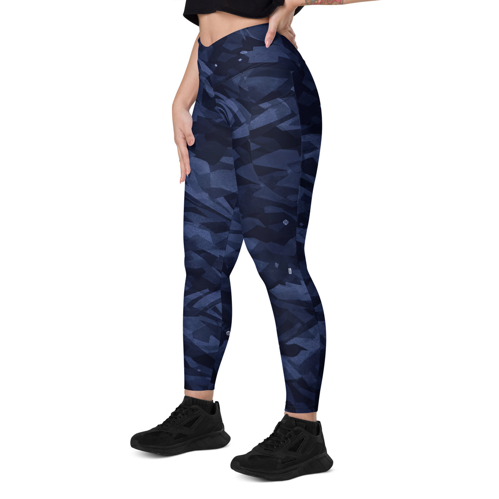 MIDNIGHT NAVY LEGGINGS WITH POCKETS — SIGNATURE CAMOUFLAGE — alternate view 6 of 6