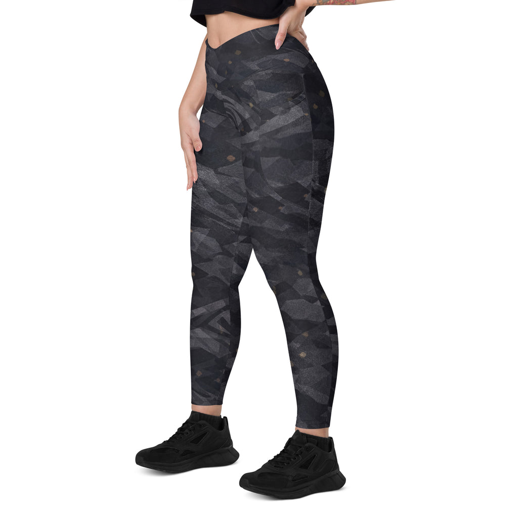 TITANIUM SMOKE LEGGINGS WITH POCKETS — SIGNATURE CAMOUFLAGE — alternate view 6 of 6
