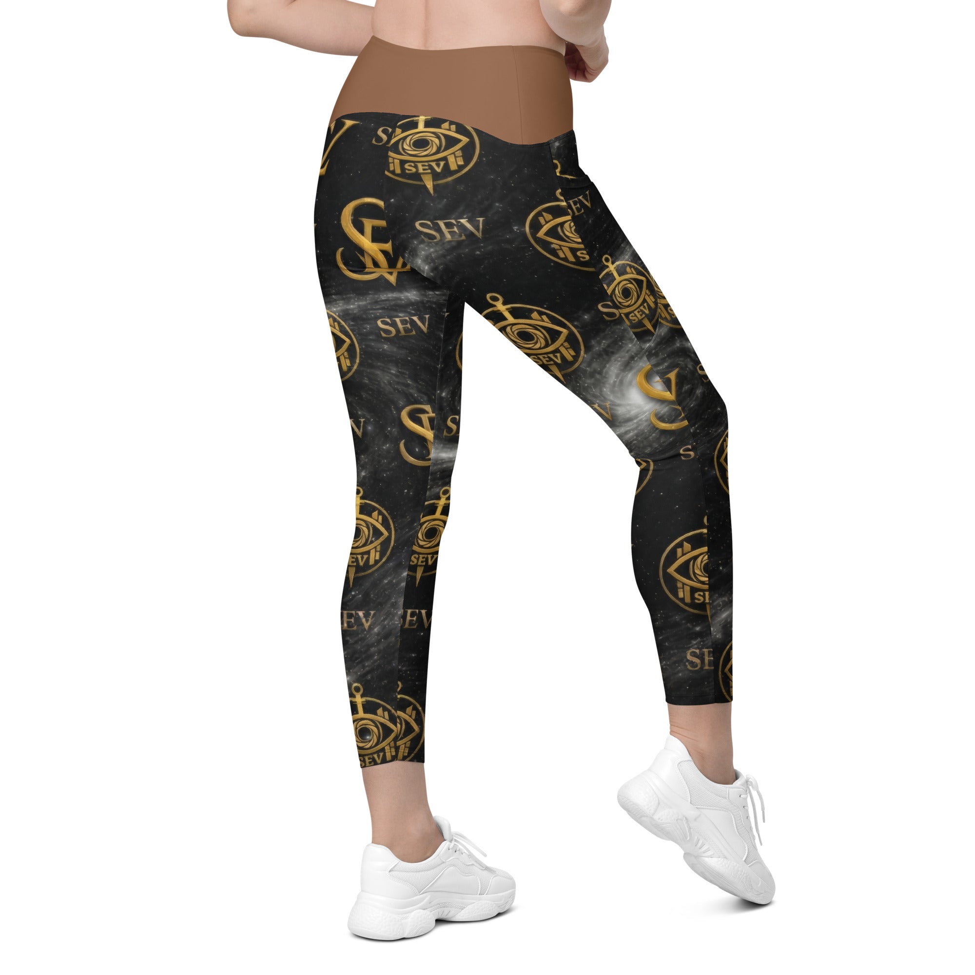 JASPER BROWN LEGGINGS WITH POCKETS — CELESTIAL AURUM VEIL — alternate view 3 of 7