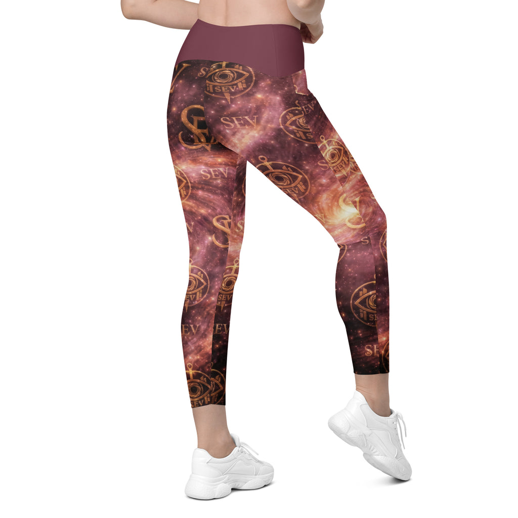 ROSE AURORA LEGGINGS WITH POCKETS — BLUSH NEBULA VEIL — alternate view 3 of 7