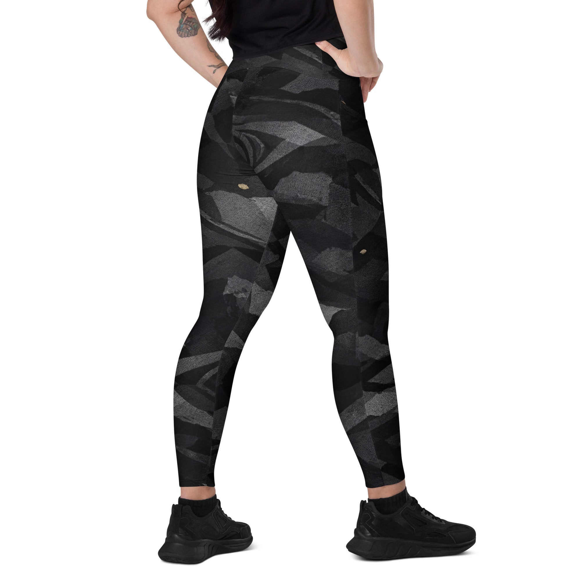 NOIR OBSIDIAN LEGGINGS WITH POCKETS — SIGNATURE CAMOUFLAGE — alternate view 3 of 6