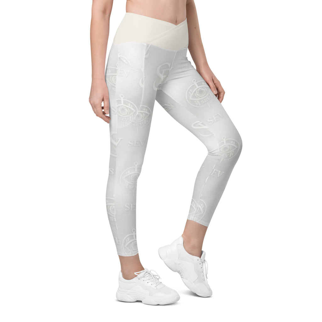 IMPERIAL IVORY LEGGINGS WITH POCKETS — SILENT MONOGRAM VEIL — alternate view 2 of 7