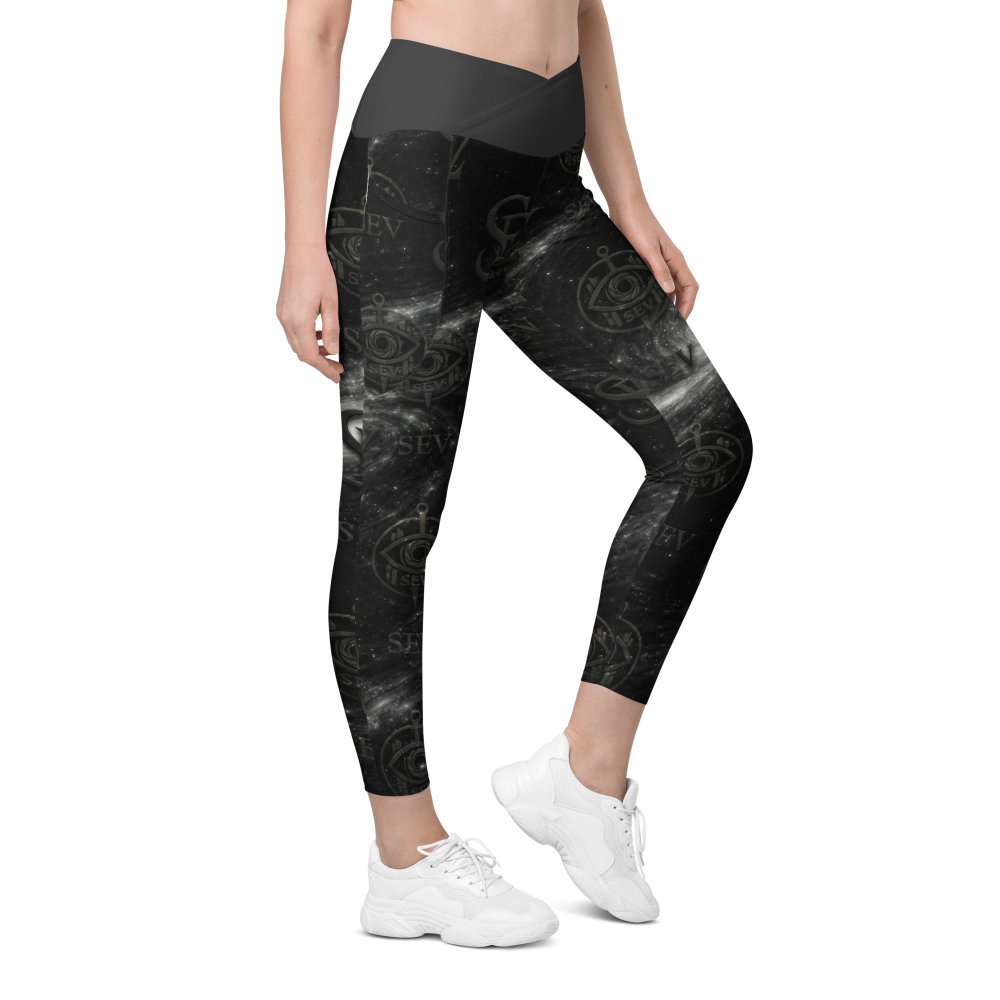 CARBON SMOKE LEGGINGS WITH POCKETS — ECLIPSE RELIEF VEIL — alternate view 2 of 7
