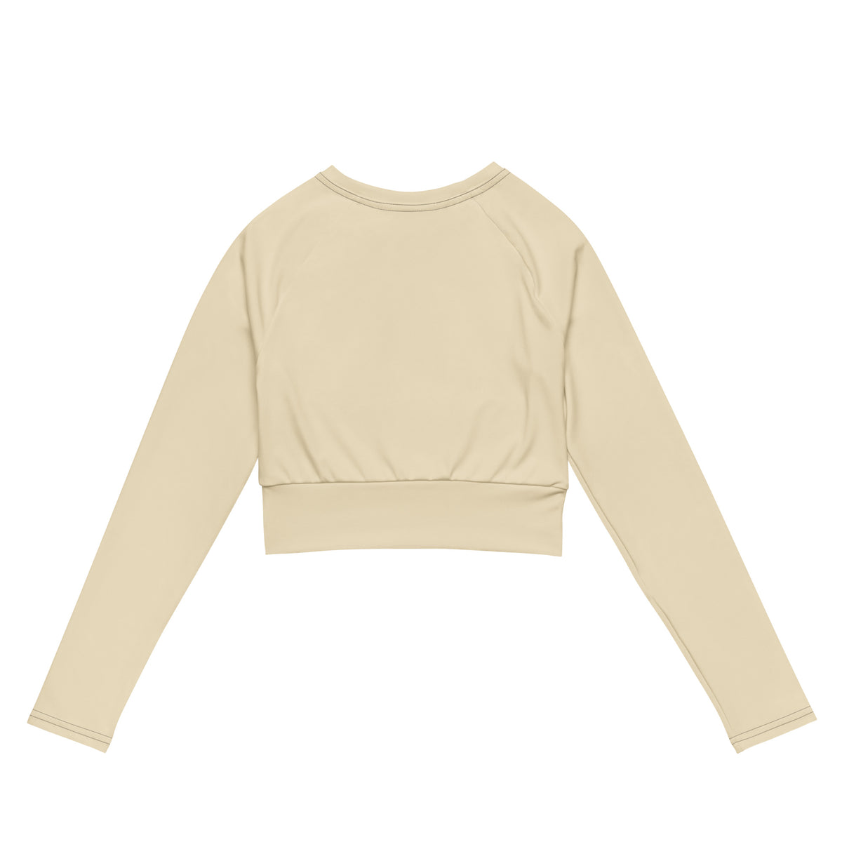 SEV Champagne Light Recycled Long-Sleeve Crop Top — back view