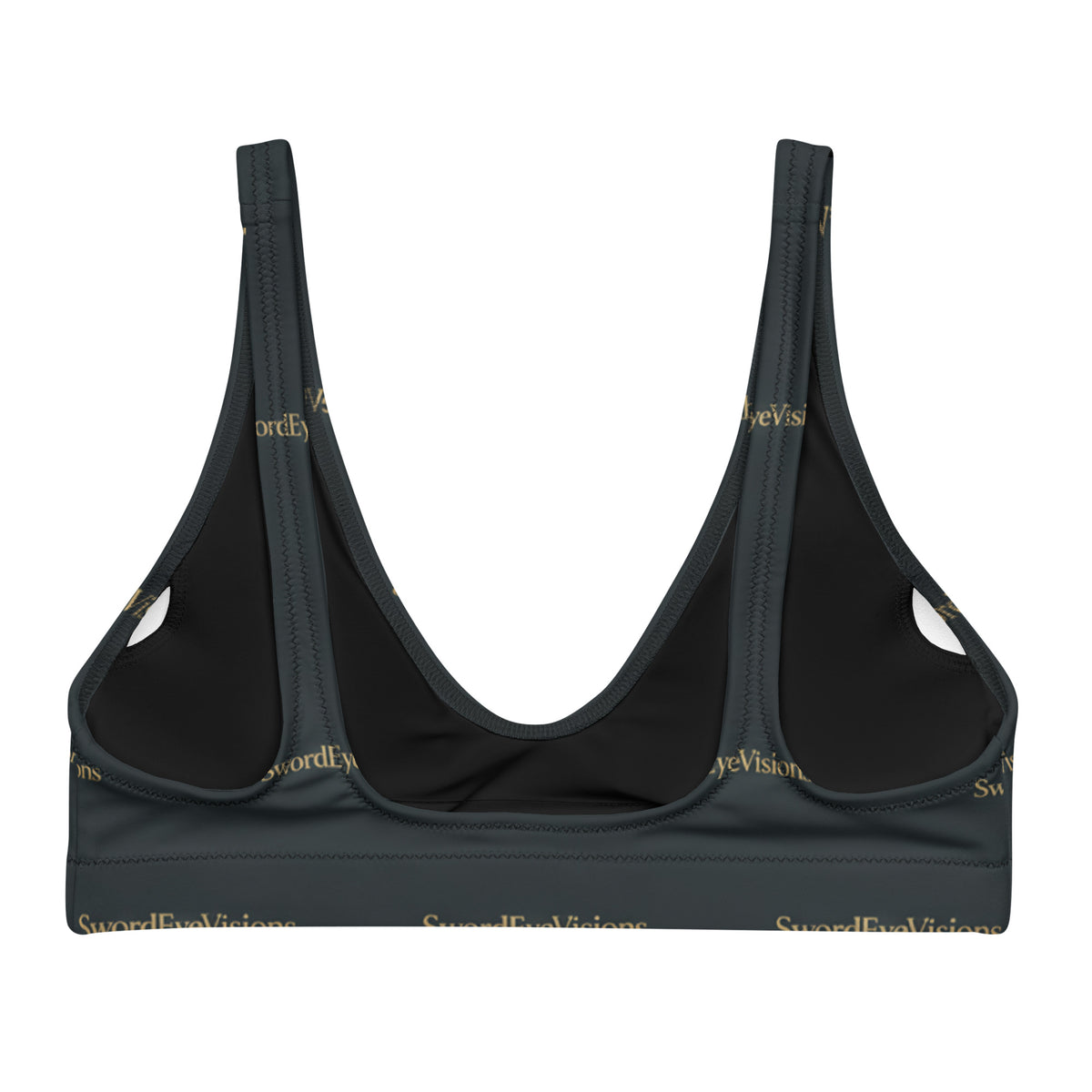 SEV Signature Field Recycled High-Waisted Bikini Top — back view