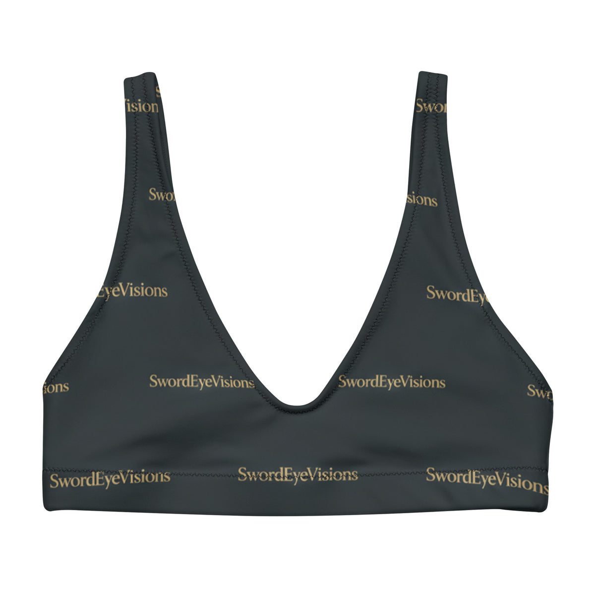 SEV Signature Field Recycled High-Waisted Bikini Top — front view