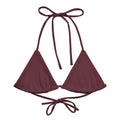 SEV Rose Aurora Recycled String Bikini Top — front view