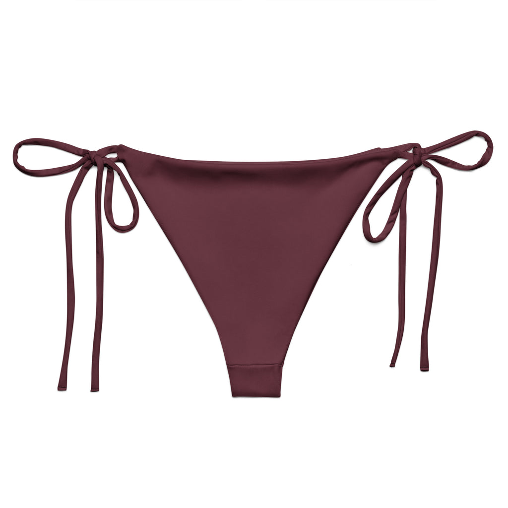SEV Rose Aurora Recycled String Bikini Bottom — back view