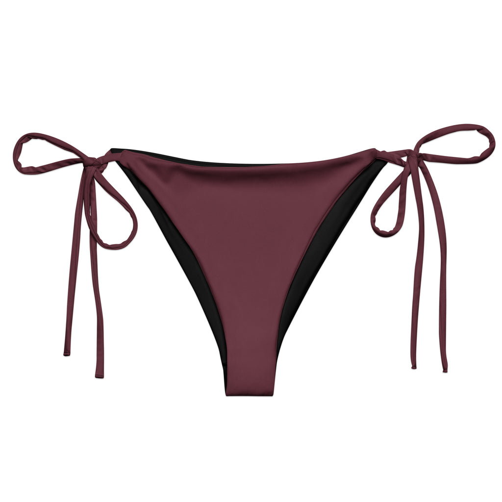 SEV Rose Aurora Recycled String Bikini Bottom — front view