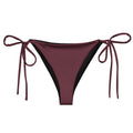 SEV Rose Aurora Recycled String Bikini Bottom — front view