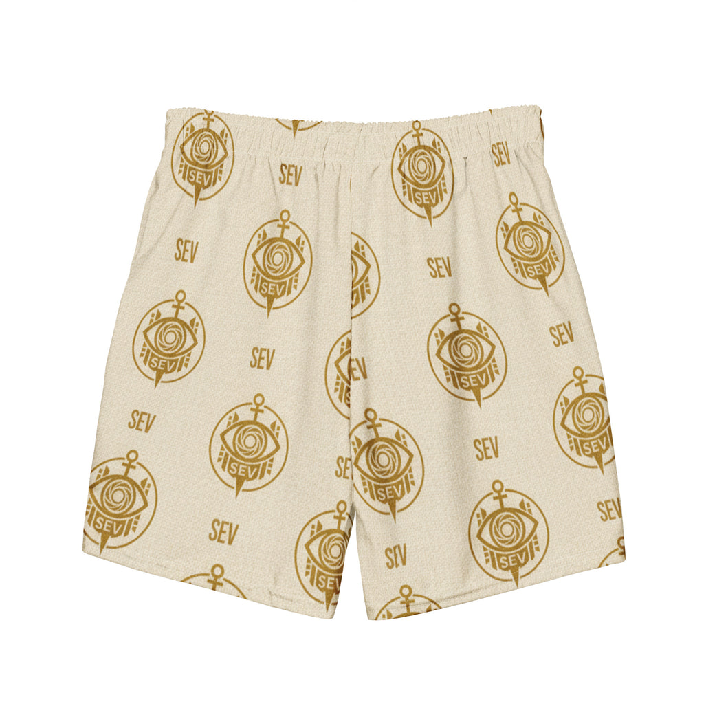 SEV GoldCream Monogram Swim Shorts — Recycled Edition — alternate view 5 of 5