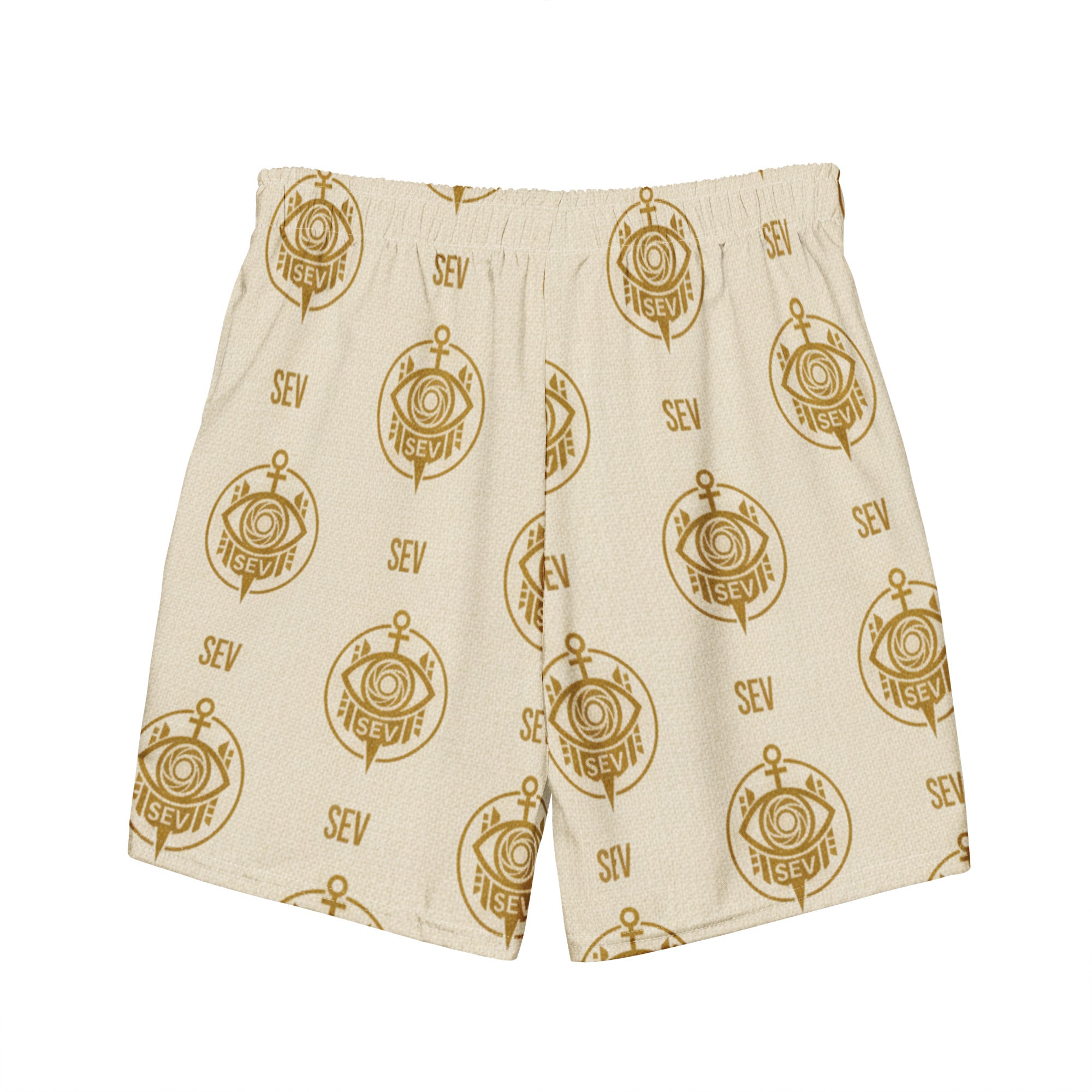 SEV GoldCream Monogram Swim Shorts — Recycled Edition — alternate view 5 of 5