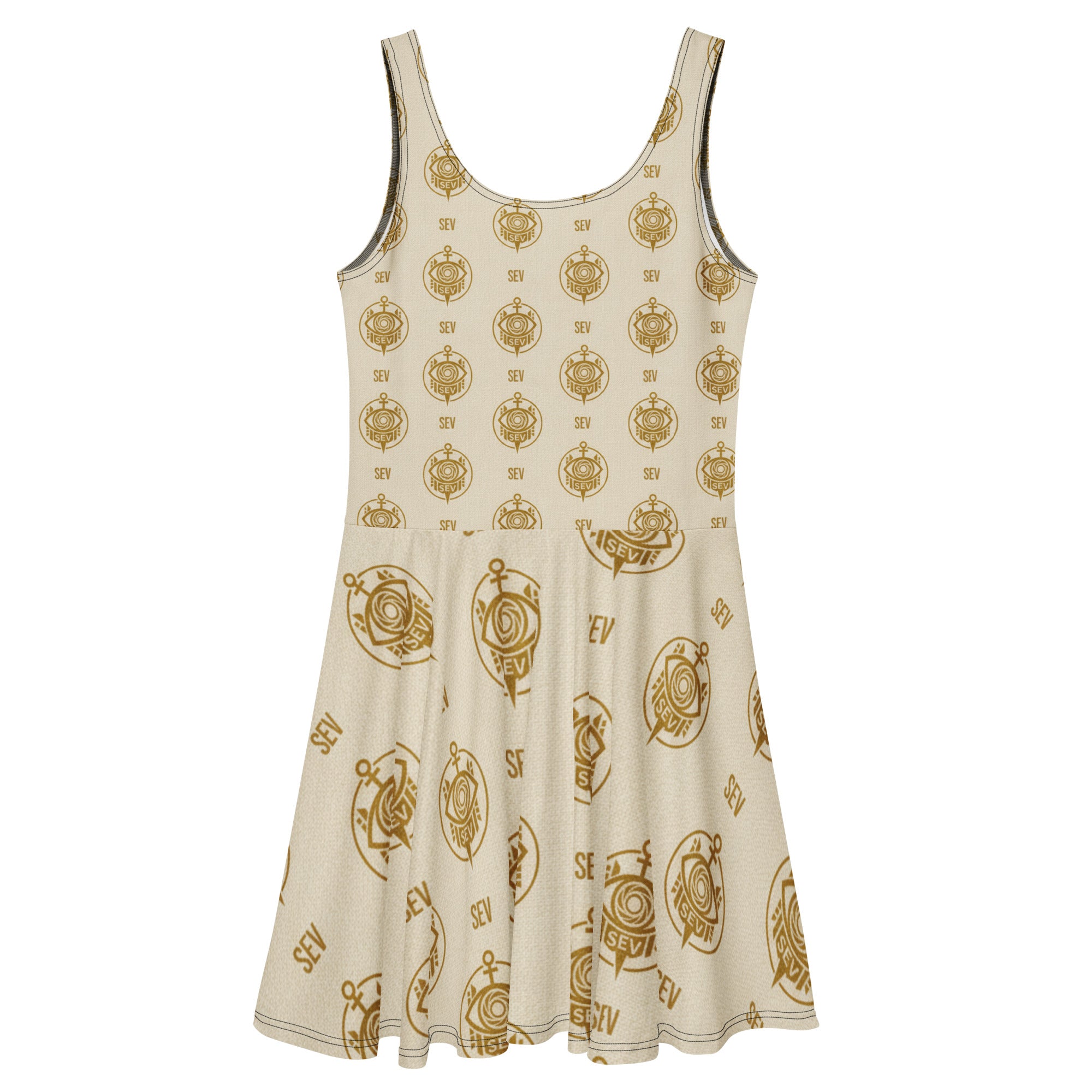 All-Over Print Skater Dress – GoldCream Framework Edition — alternate view 5 of 9