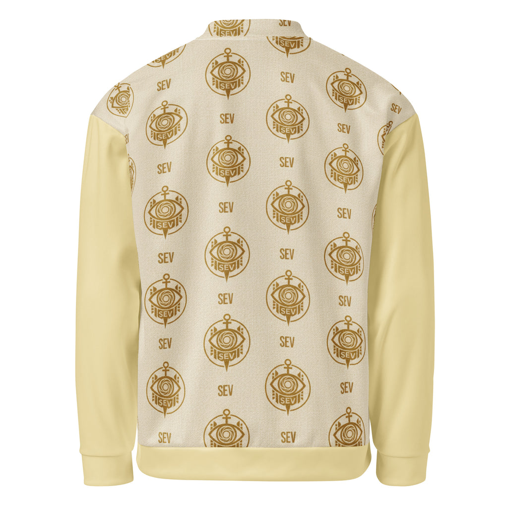 SEV GoldCream Monogram All-Over Print Unisex Bomber Jacket — Capsule Collector’s Edition — alternate view 6 of 8
