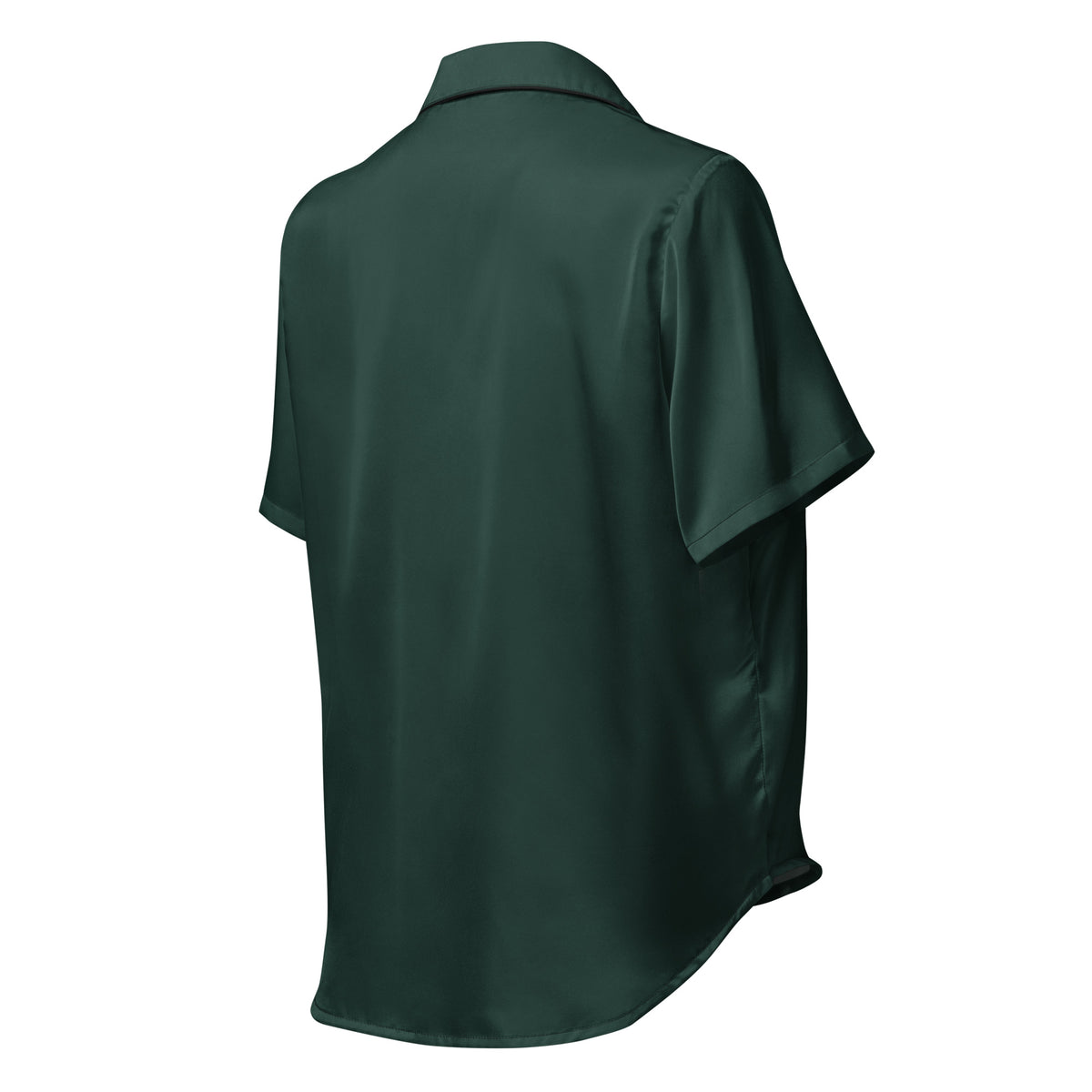 SEV Luxury Emerald Short-Sleeve Lounge Top — right-back view
