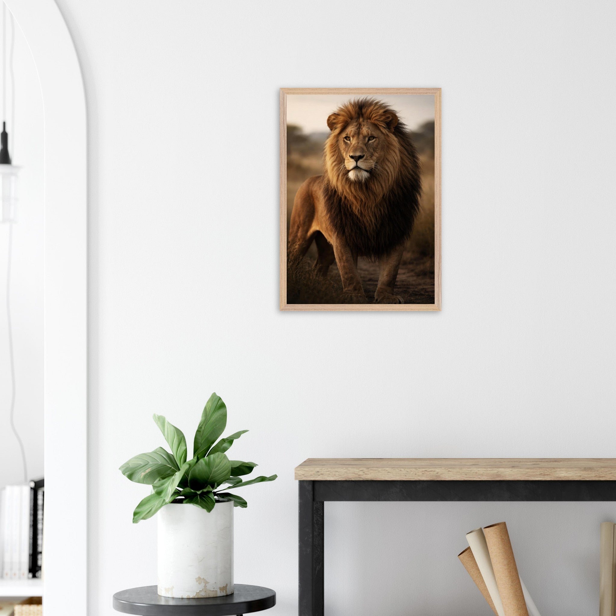 The Lion — Framed Fine Art Print — Premium Wooden Frame — alternate view 9 of 9