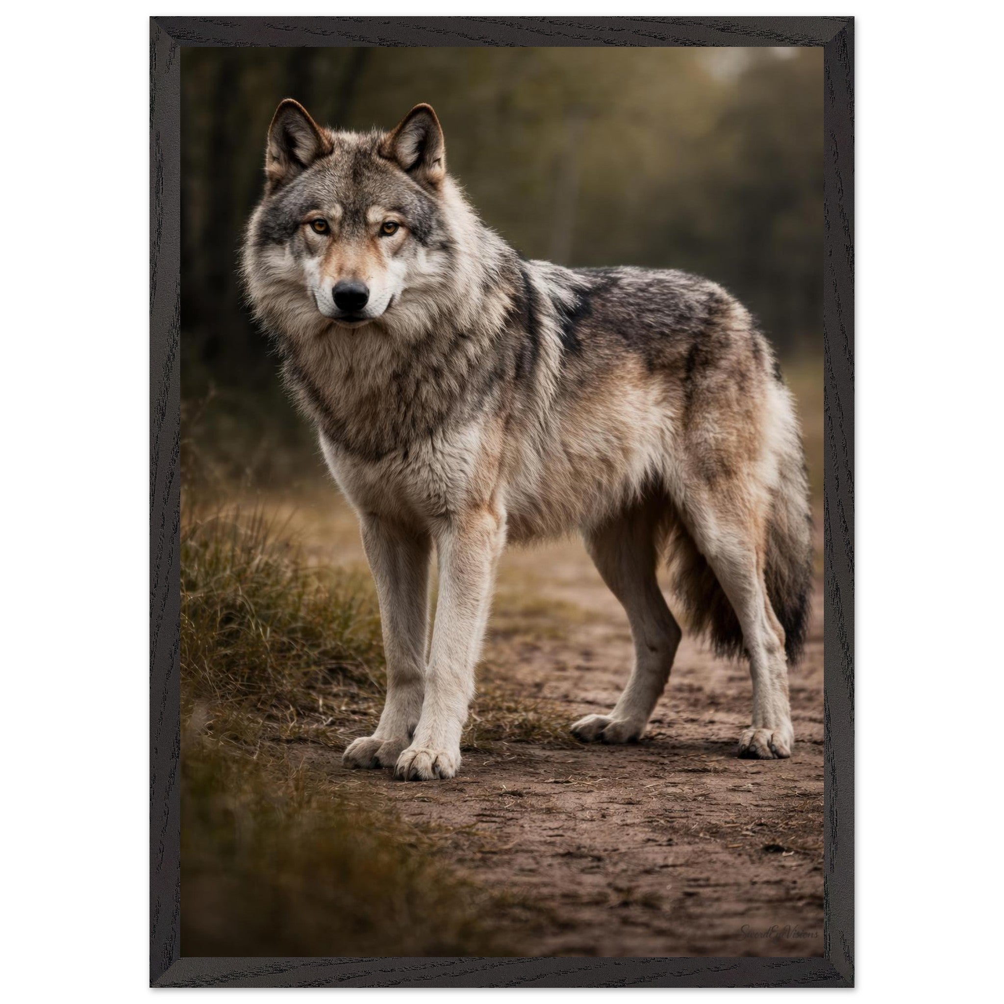 The Wolf — Framed Fine Art Print — Premium Wooden Frame — alternate view 4 of 9