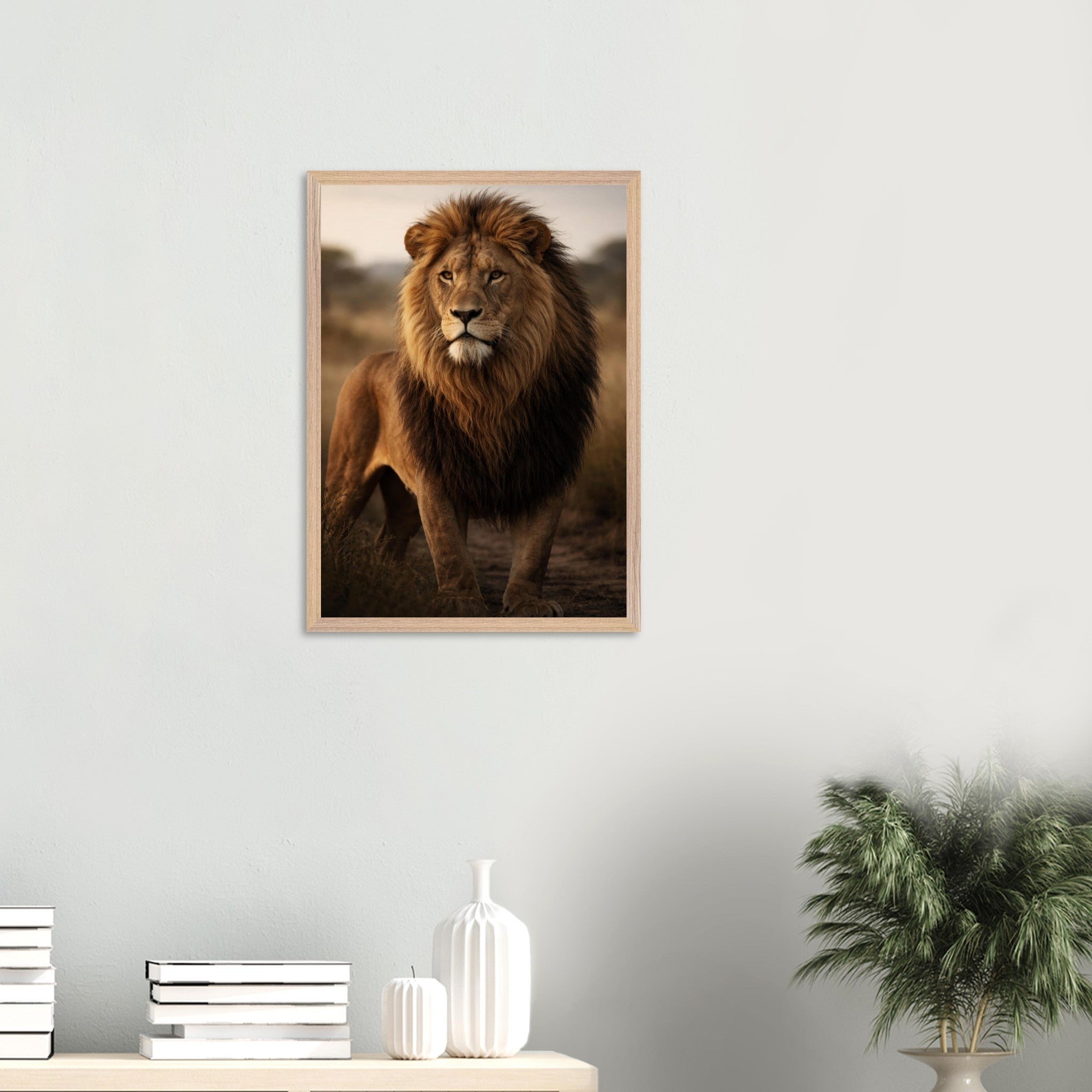 The Lion — Framed Fine Art Print — Premium Wooden Frame — alternate view 7 of 9