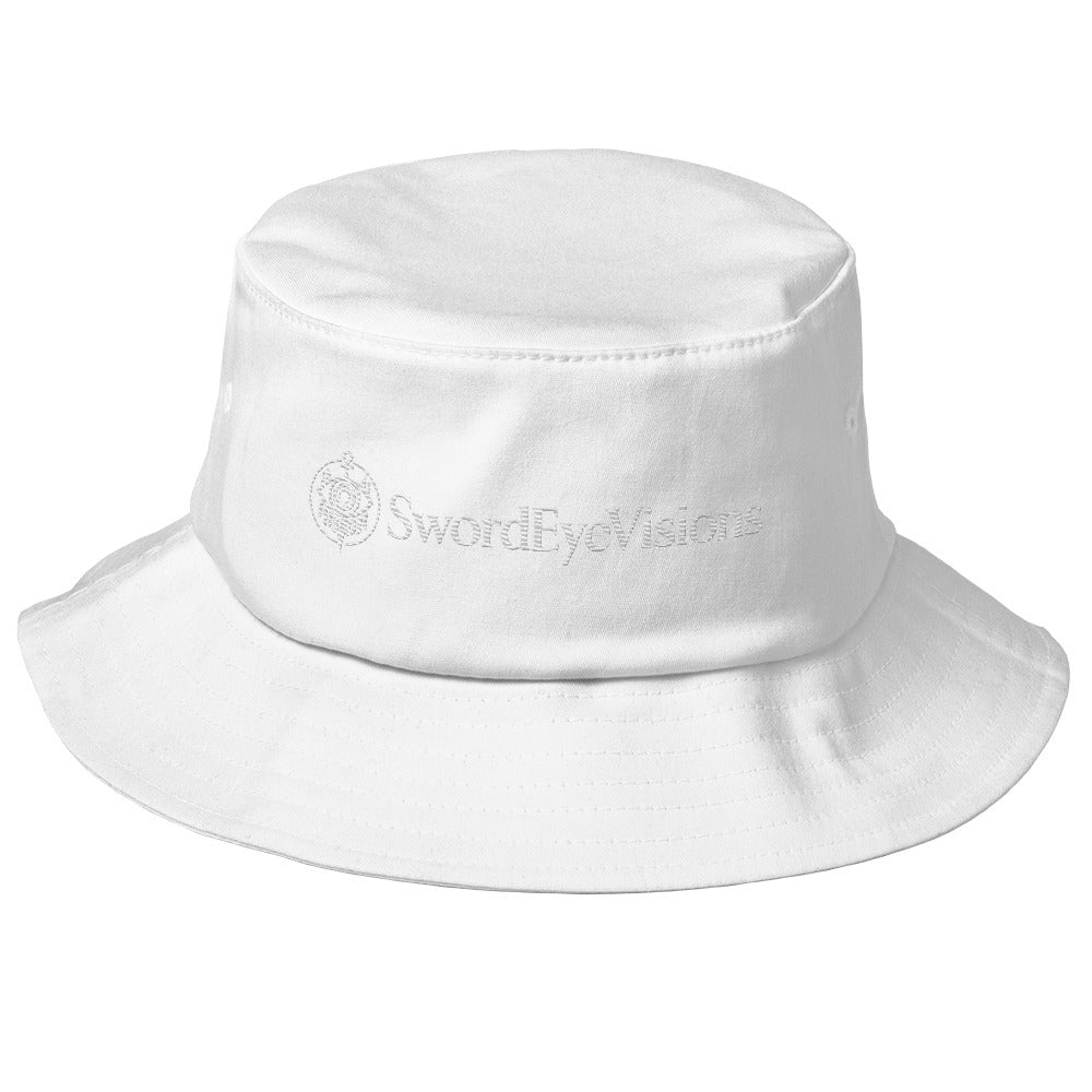 SEV Crest Wordmark Embroidered Bucket Hat — NoirTone — White — alternate view 1 of 1