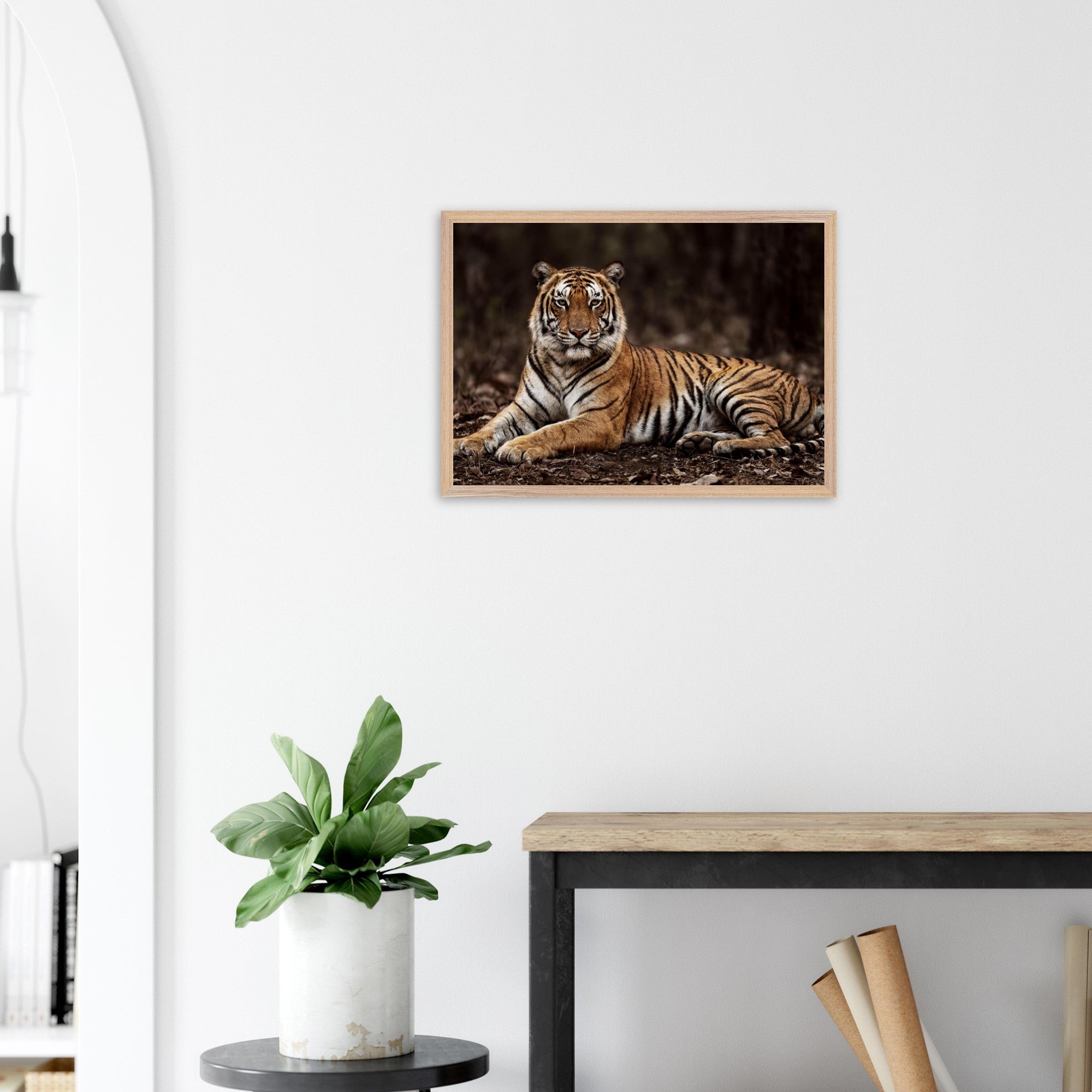 The Tiger — Framed Fine Art Print — Premium Wooden Frame — alternate view 8 of 9