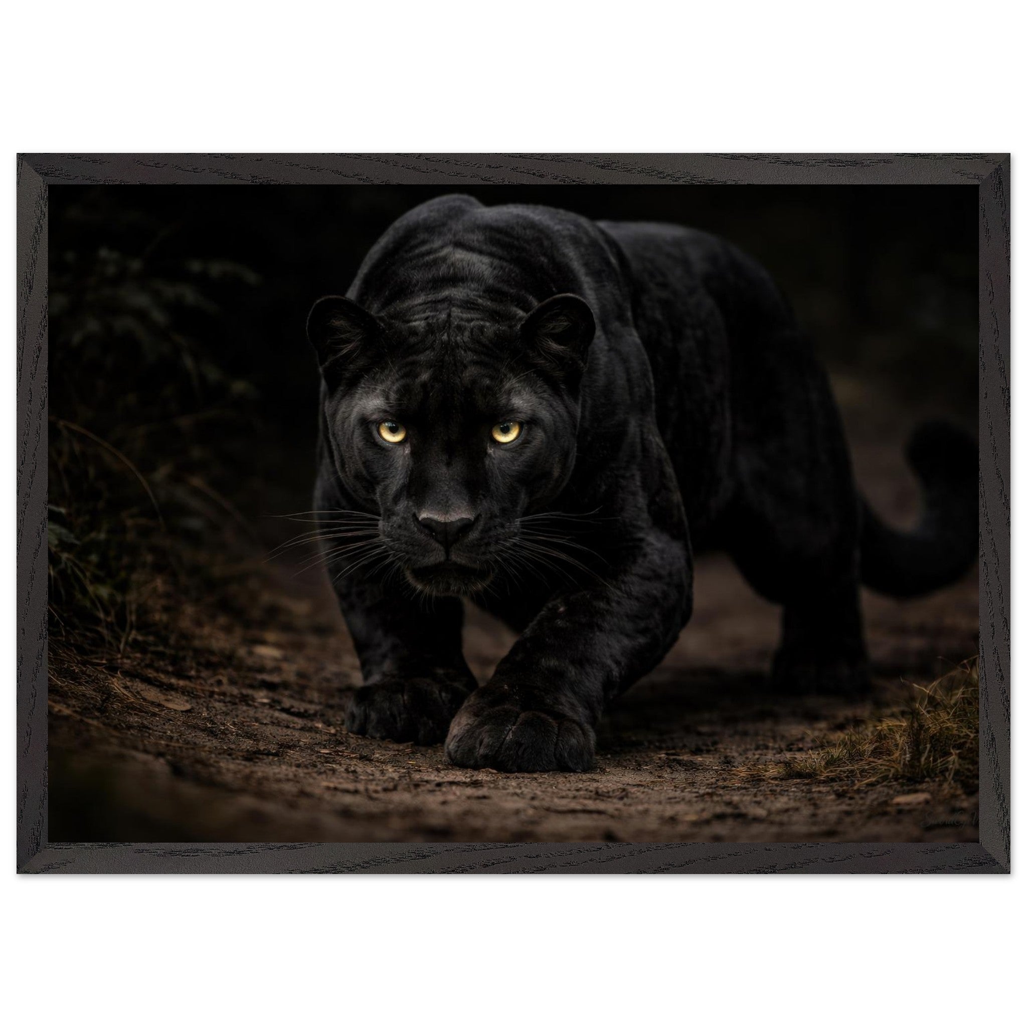 The Panther — Framed Fine Art Print — Premium Wooden Frame — alternate view 2 of 9