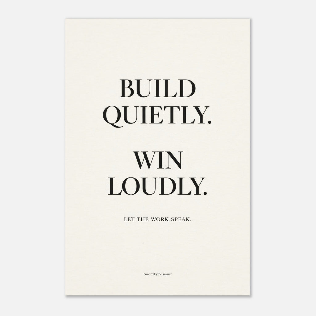 BUILD QUIETLY. WIN LOUDLY. — Unframed Fine Art Print — alternate view 4 of 7
