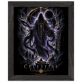 Celestial Watcher in a premium black wooden frame, 20 × 25 cm — protected artwork preview
