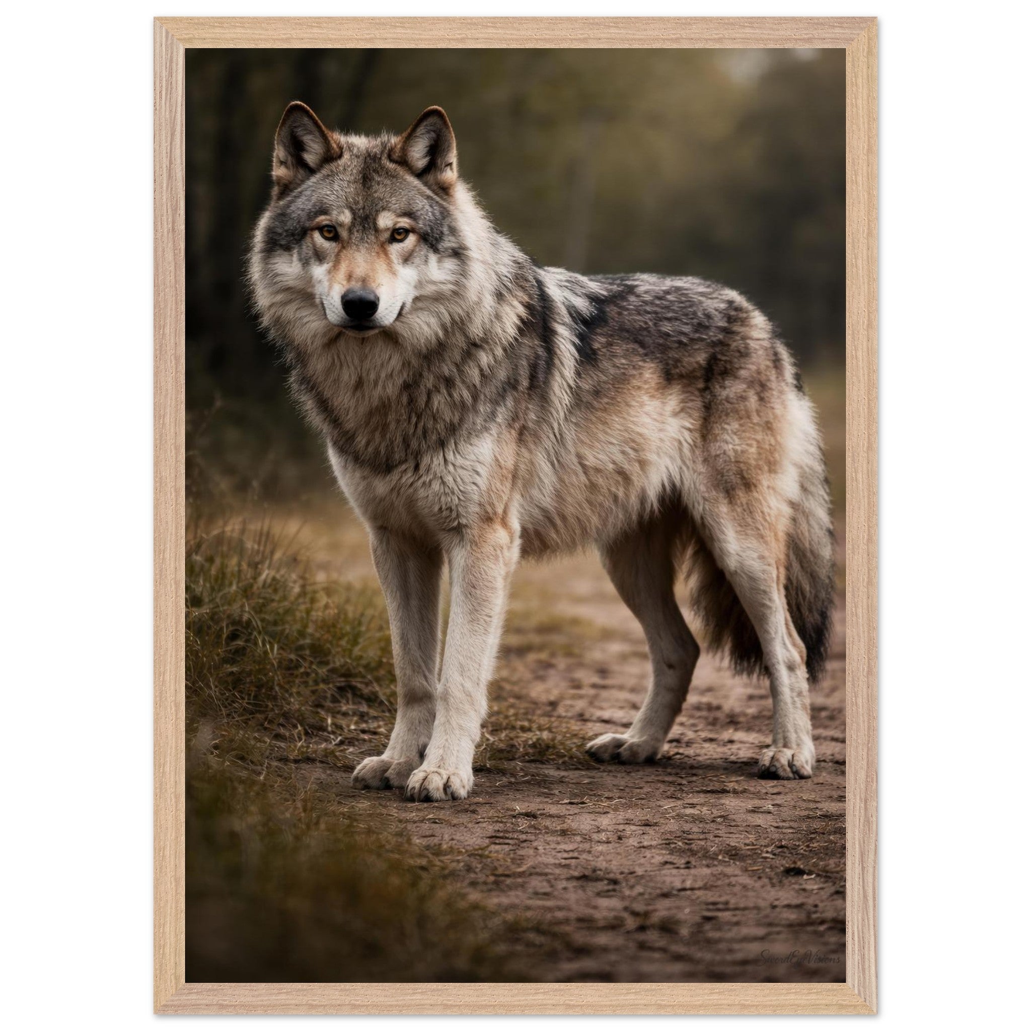 The Wolf — Framed Fine Art Print — Premium Wooden Frame — alternate view 1 of 9