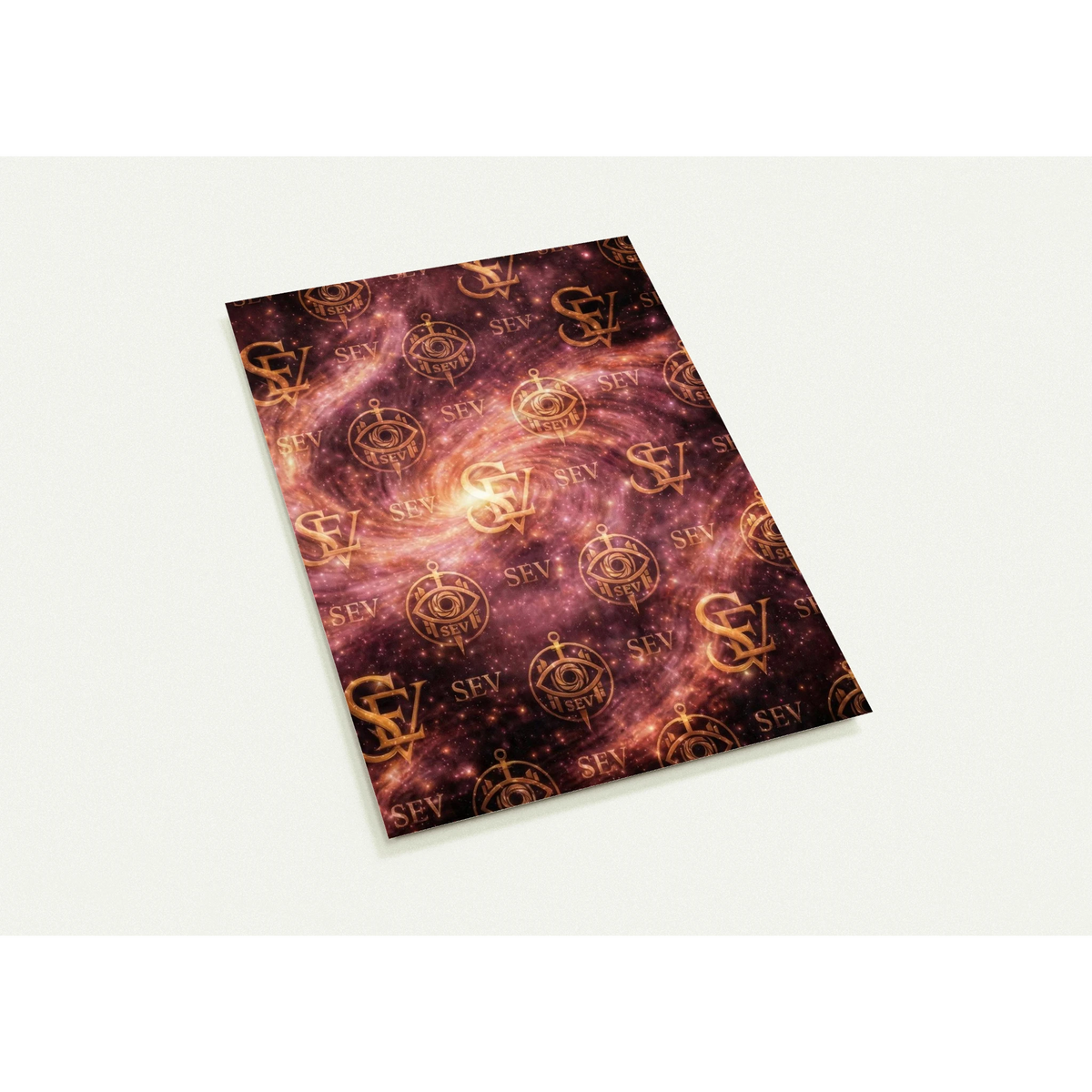 Blush Nebula art card set in warm celestial blush tones