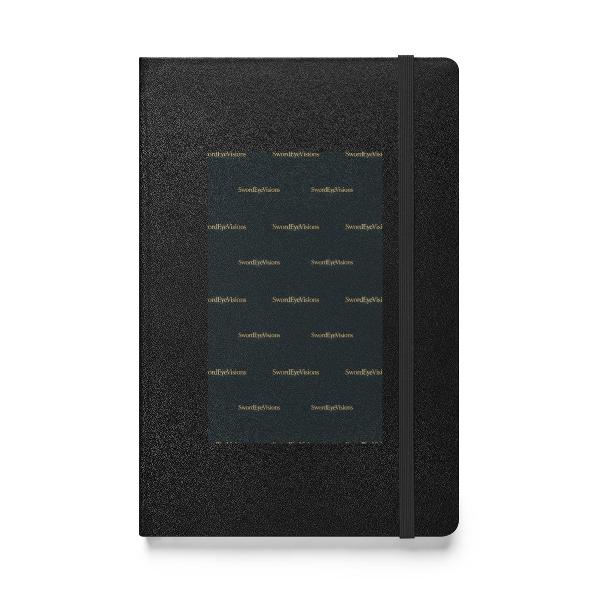 Noir Graphite Gold SwordEyeVisions hardcover journal, front view