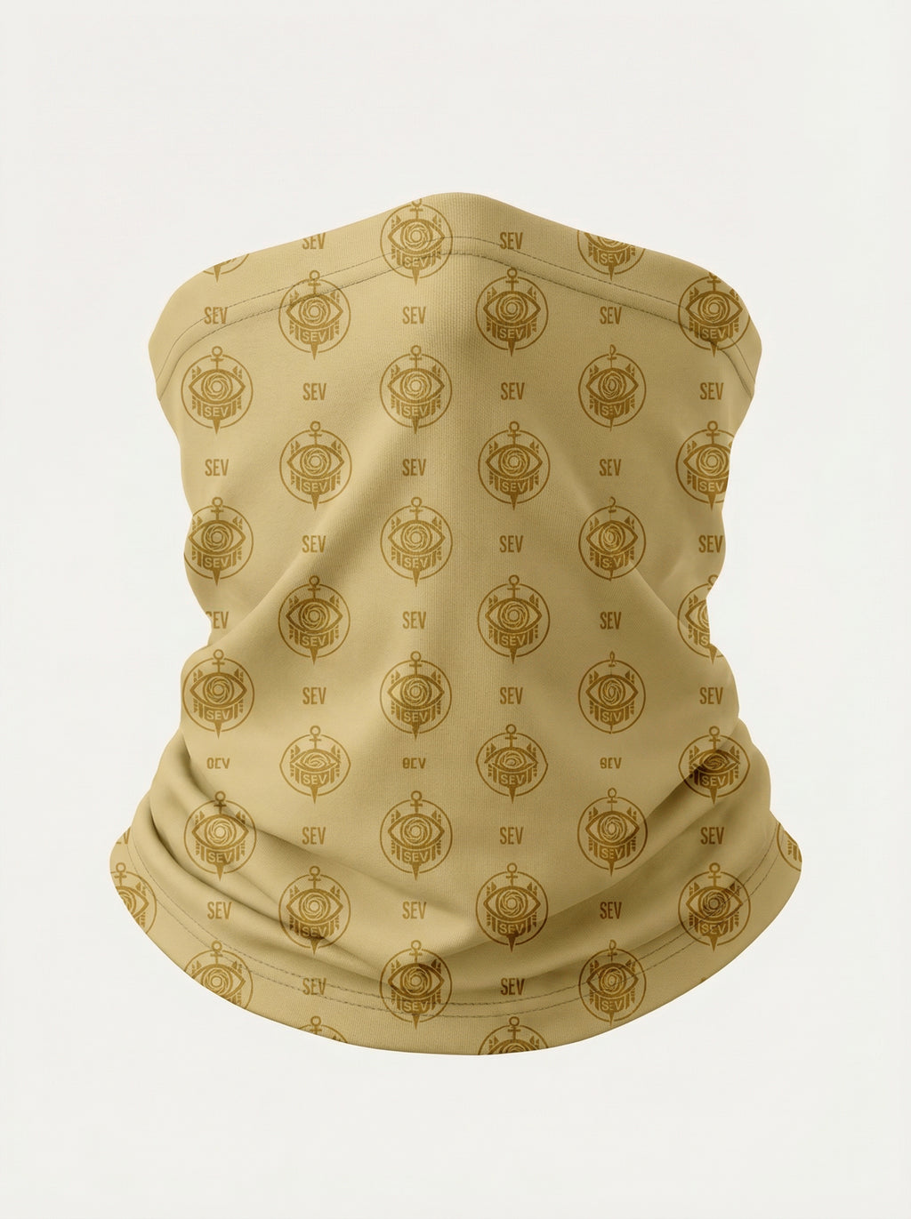 SEV GoldCream Monogram Neck Gaiter – Classic Gold Edition — alternate view 1 of 7