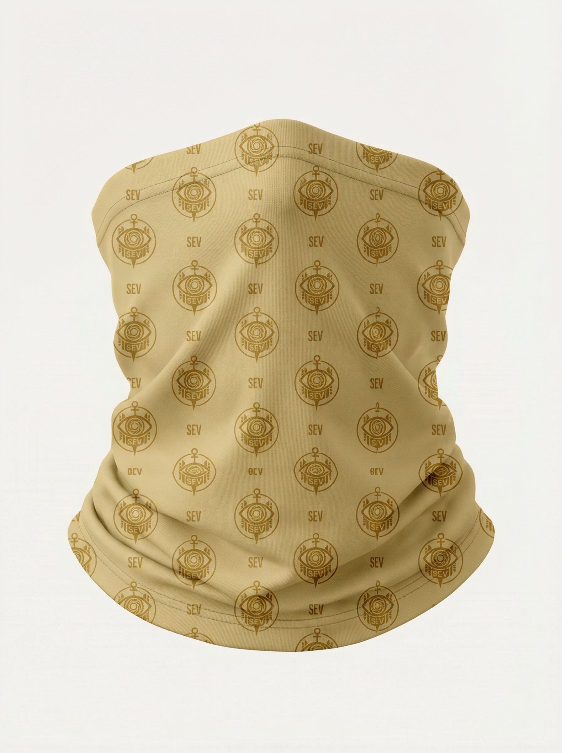 SEV GoldCream Monogram Neck Gaiter – Classic Gold Edition — alternate view 1 of 7