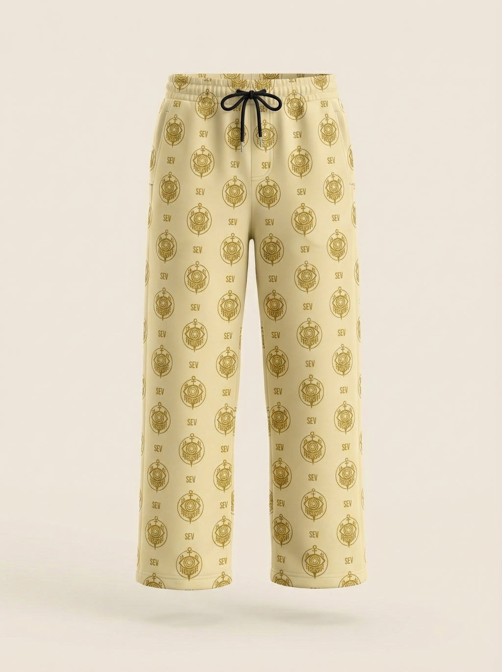 SEV GoldCream Monogram Joggers — Recycled Edition — alternate view 1 of 5
