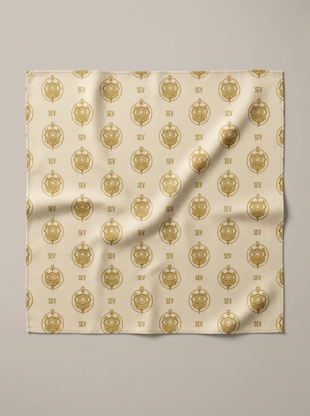 SEV GoldCream Monogram All-Over Print Bandana — Capsule Collector’s Edition — alternate view 3 of 8
