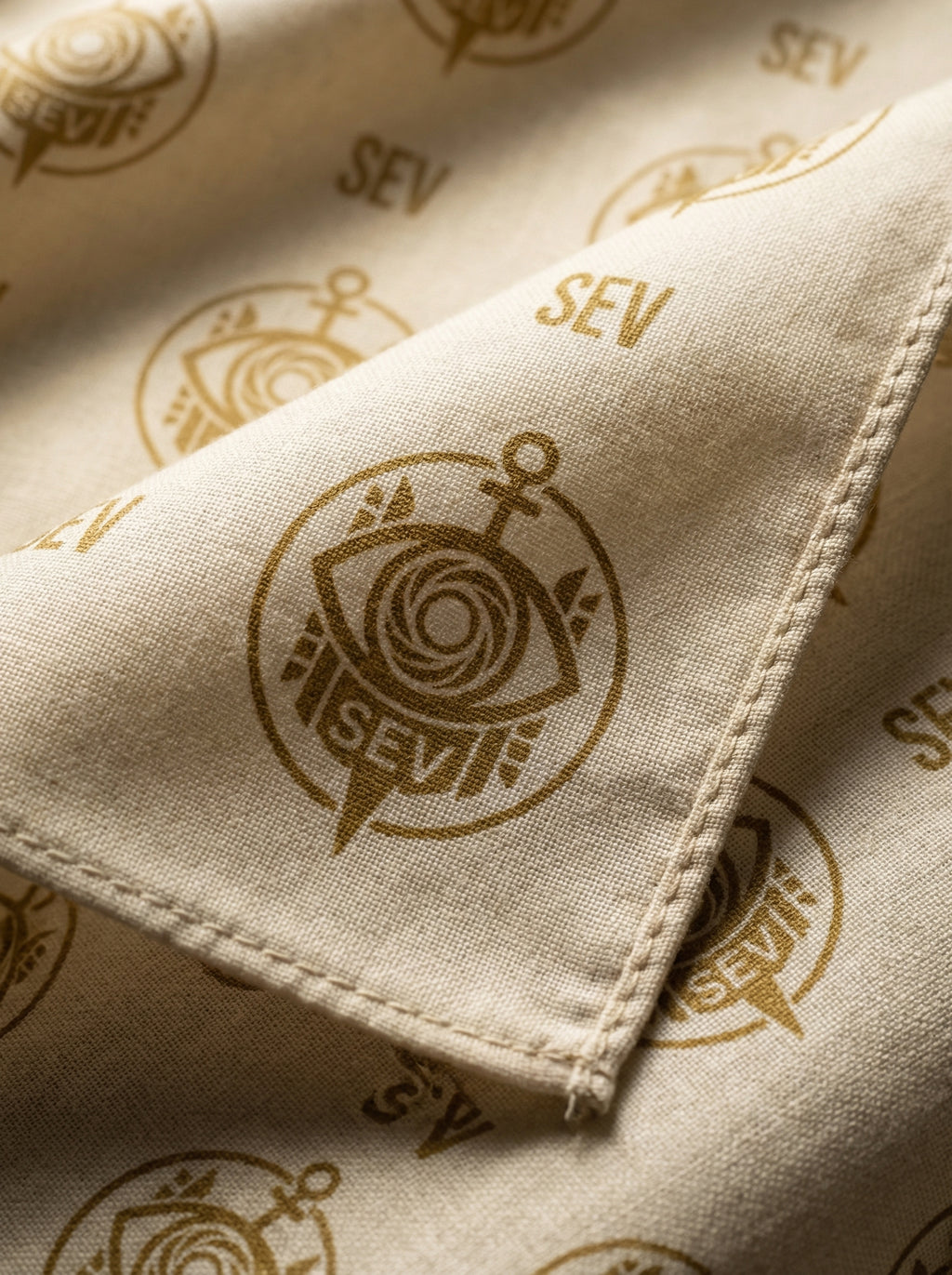 SEV GoldCream Monogram All-Over Print Bandana — Capsule Collector’s Edition — alternate view 4 of 8