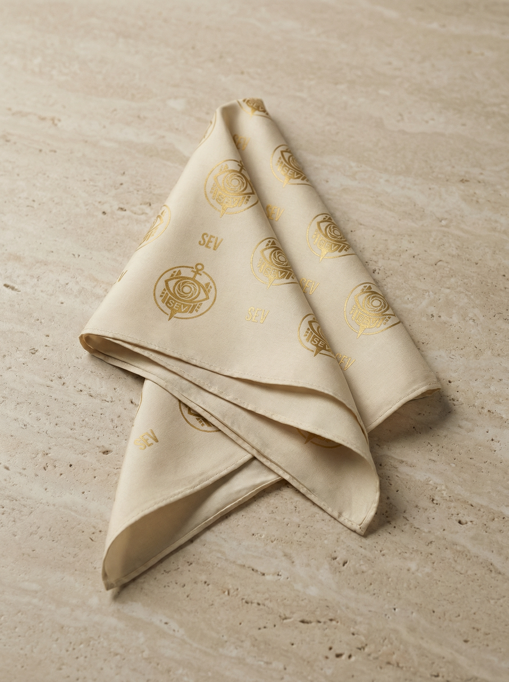 SEV GoldCream Monogram All-Over Print Bandana — Capsule Collector’s Edition — alternate view 5 of 8
