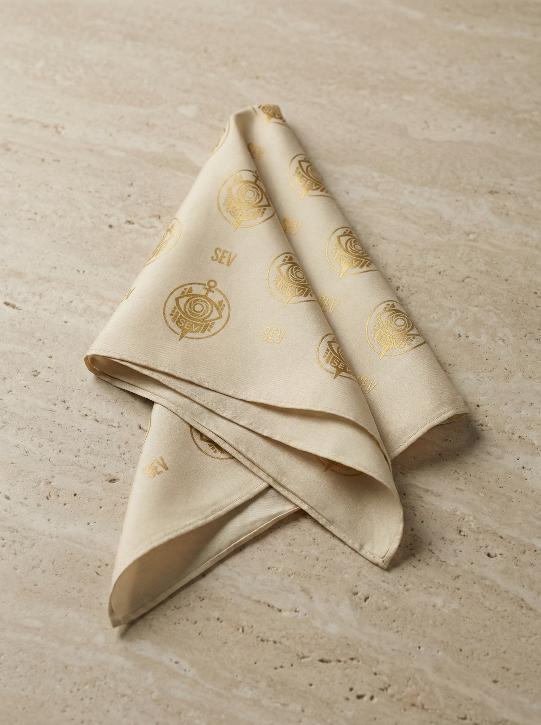 SEV GoldCream Monogram All-Over Print Bandana — Capsule Collector’s Edition — alternate view 5 of 8