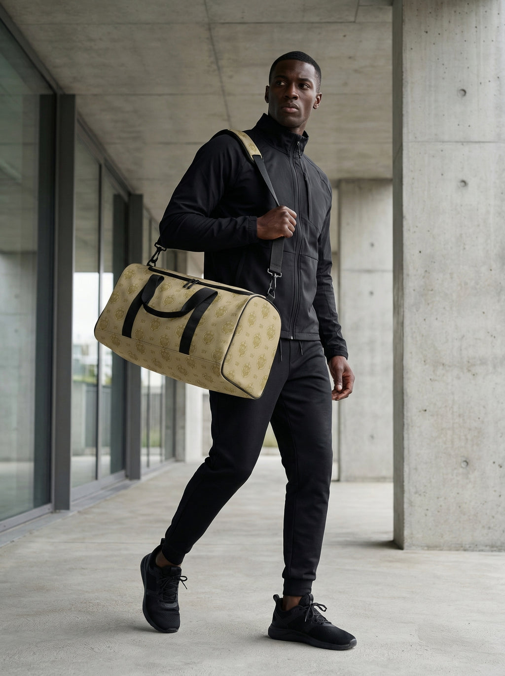 SEV GoldCream Monogram Duffle Bag – Matte Black Edition — alternate view 4 of 15