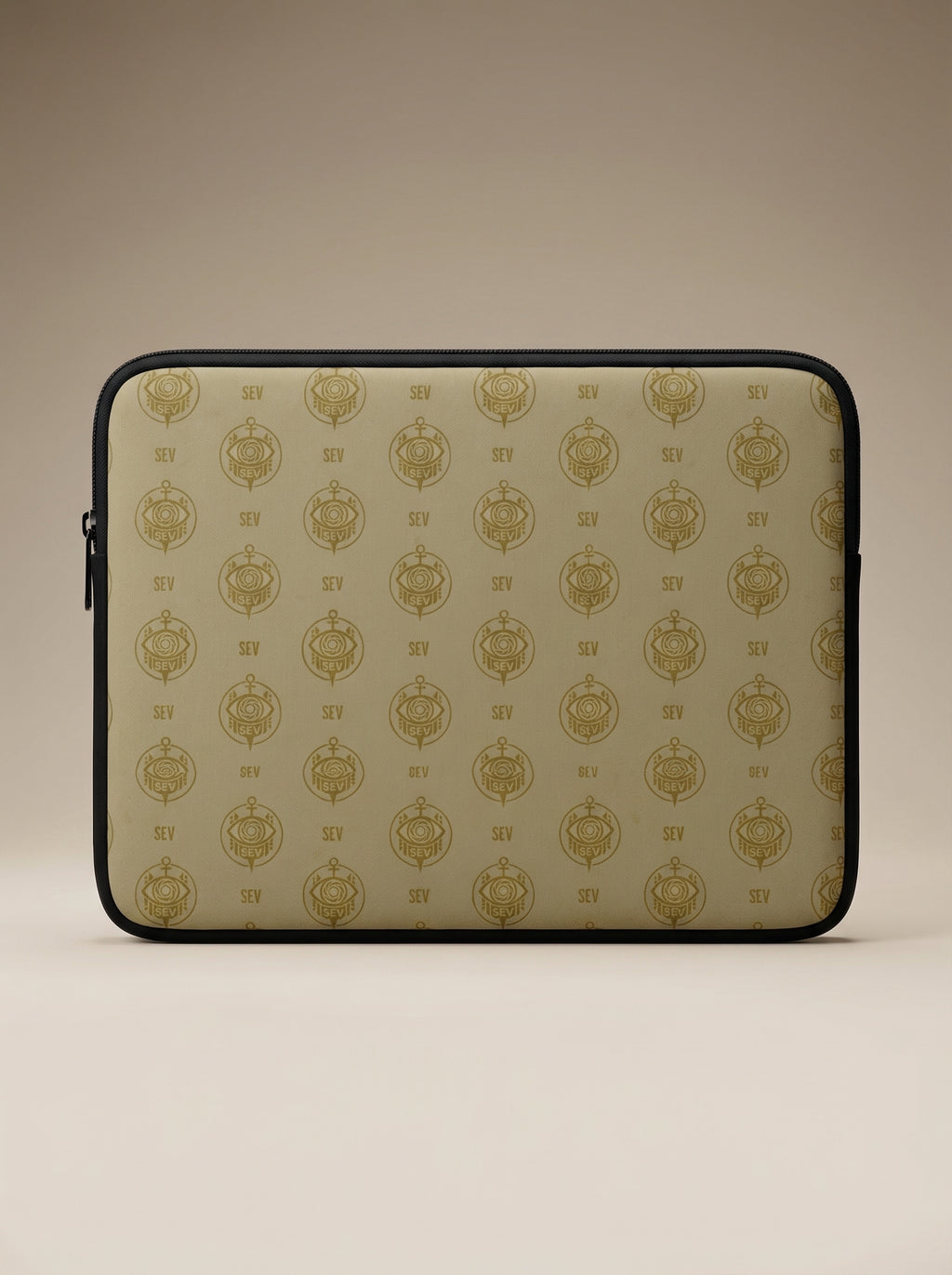 SEV GoldCream Monogram Laptop Sleeve – Matte Black Edition — alternate view 1 of 5