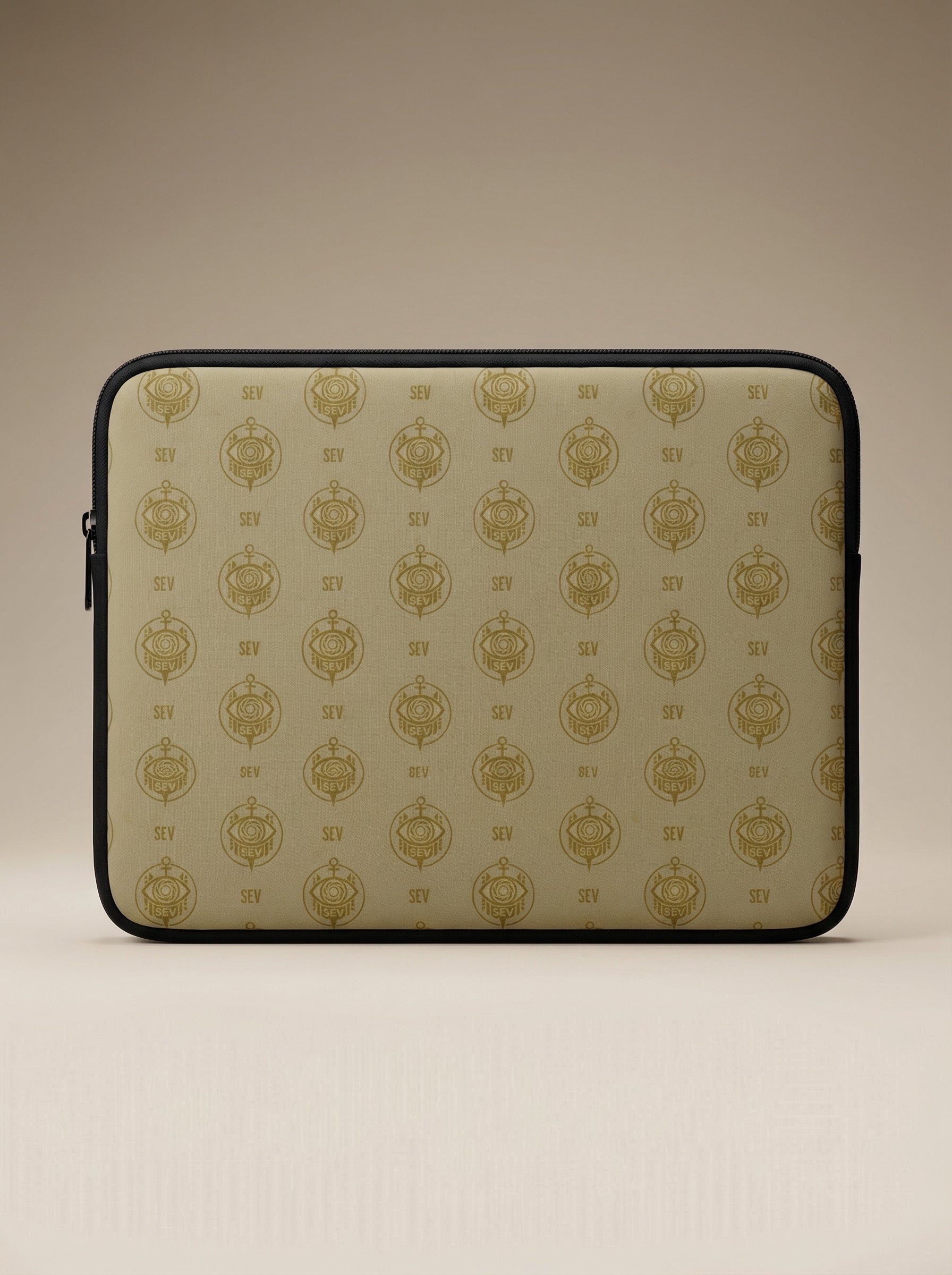 SEV GoldCream Monogram Laptop Sleeve – Matte Black Edition — alternate view 1 of 5