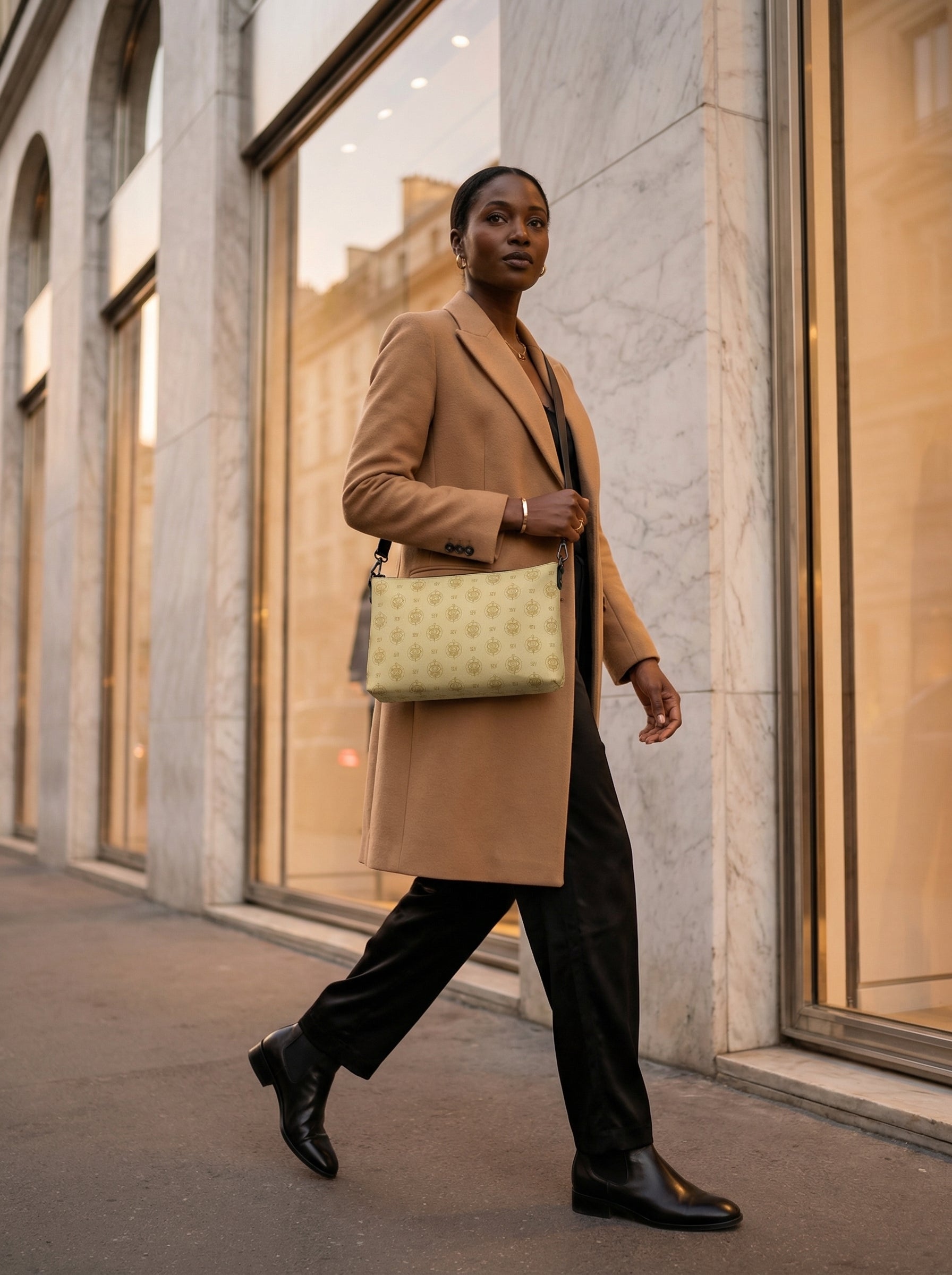SEV GoldCream Monogram Crossbody Bag – Muted Sand Edition — alternate view 2 of 10