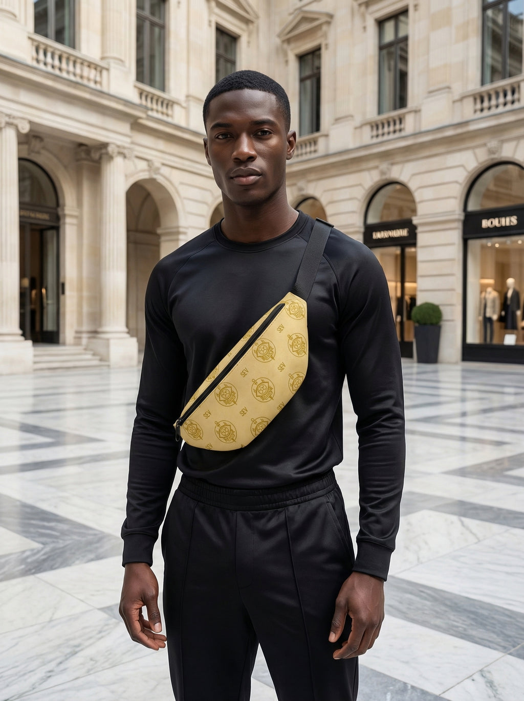 SEV GoldCream Monogram Fanny Pack – Classic Gold Edition — alternate view 2 of 16